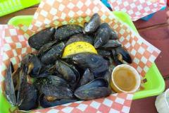steamed mussels at the Meat Cove Chowder Hut Restaurant