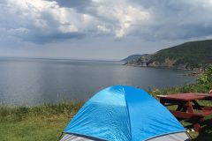 Tenting at meat cove campground