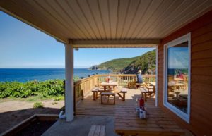 View From the Deck of the Chowderhouse Restaurant in Meatcove Campground