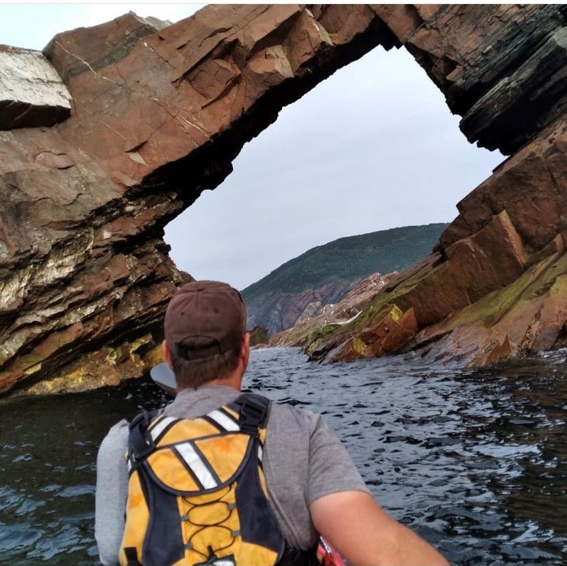 Kayaking to the Arch in Meat Cove